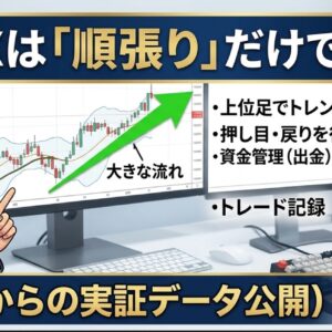 トレンドフォロー（順張り）で本来、FXはシンプルに勝てます【実例＆証拠画像あり】のアイキャッチ画像