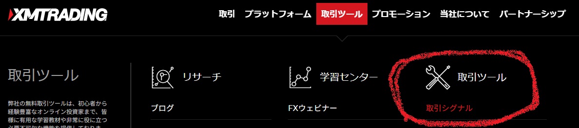 未来予測チャートに代わるXMの取引ツールの取引シグナル