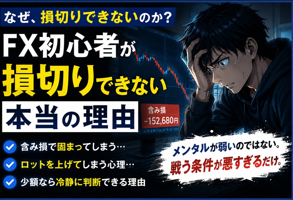 FX初心者が損切りできない本当の理由｜ロットが大きすぎると人は壊れる