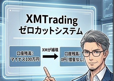 国内FX 追証 漫画 3コマ目：マイナスが0にリセットされるクリアな未来をロジカルに指し示す