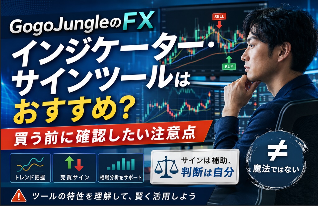 GogoJungleのFXインジケーター・サインツールはおすすめ？買う前に確認したい注意点