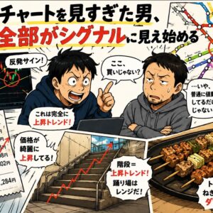 FXでチャートを見すぎた男、ついに全部がシグナルに見え始める