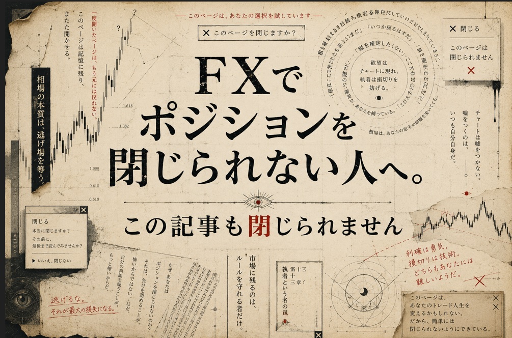 FXでポジションを閉じられない人へ。この記事も閉じられません