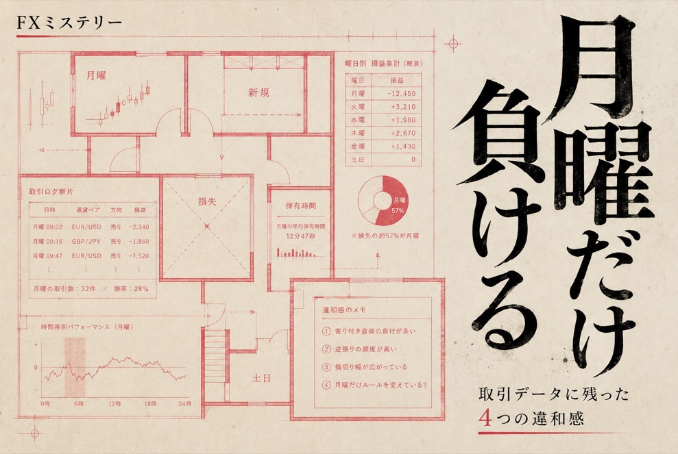 FXで月曜日だけ負けるトレーダー_取引データに残った4つの違和感