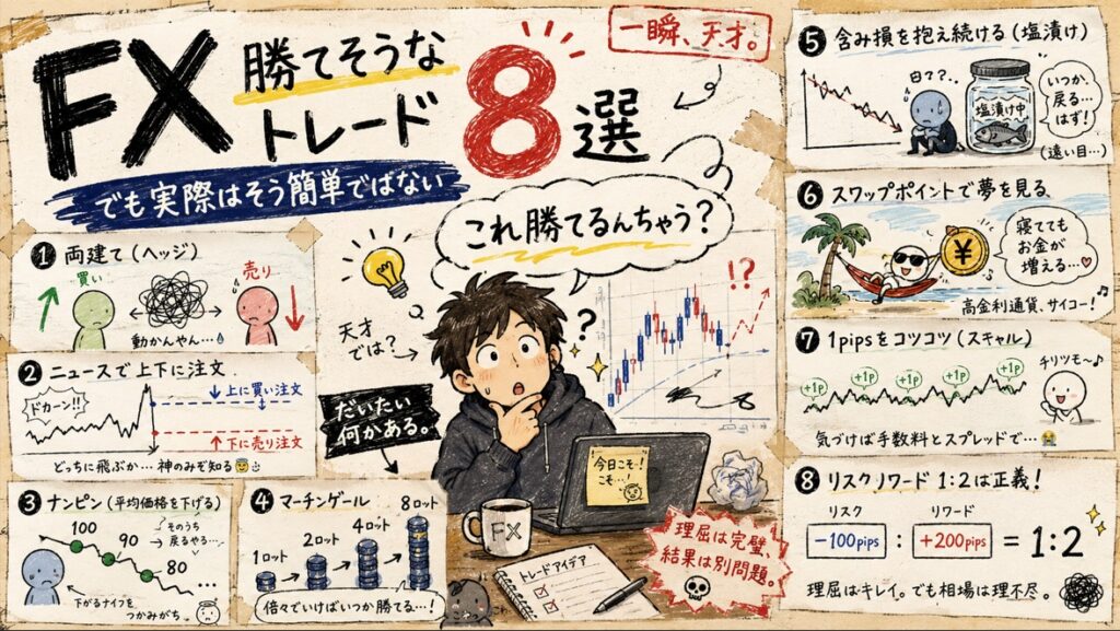 FXで誰もが一度は思いつく「勝てそうなトレード」8選|でも実際はそう簡単ではありません
