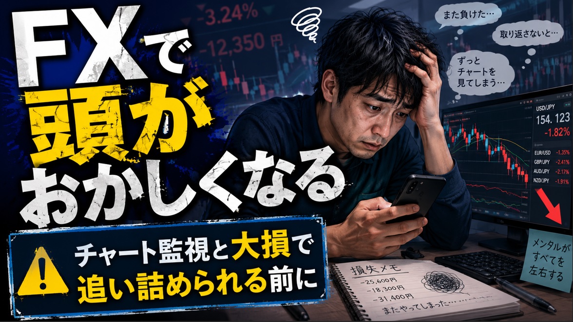 FXで頭がおかしくなるのはなぜ？チャート監視と大損で追い詰められる前に