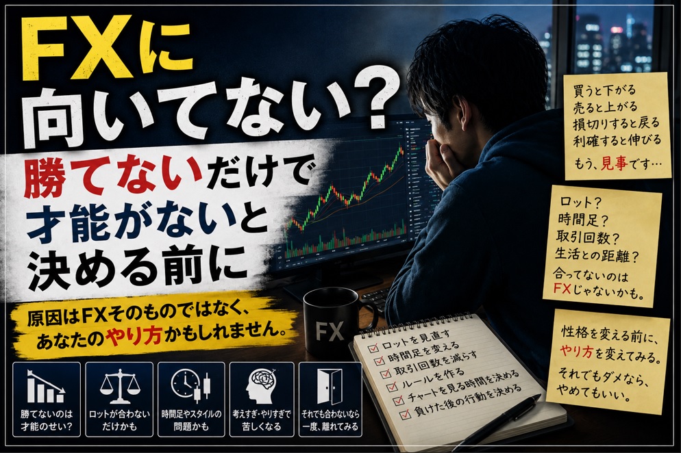 FXに向いてない？勝てないだけで才能がないと決める前に