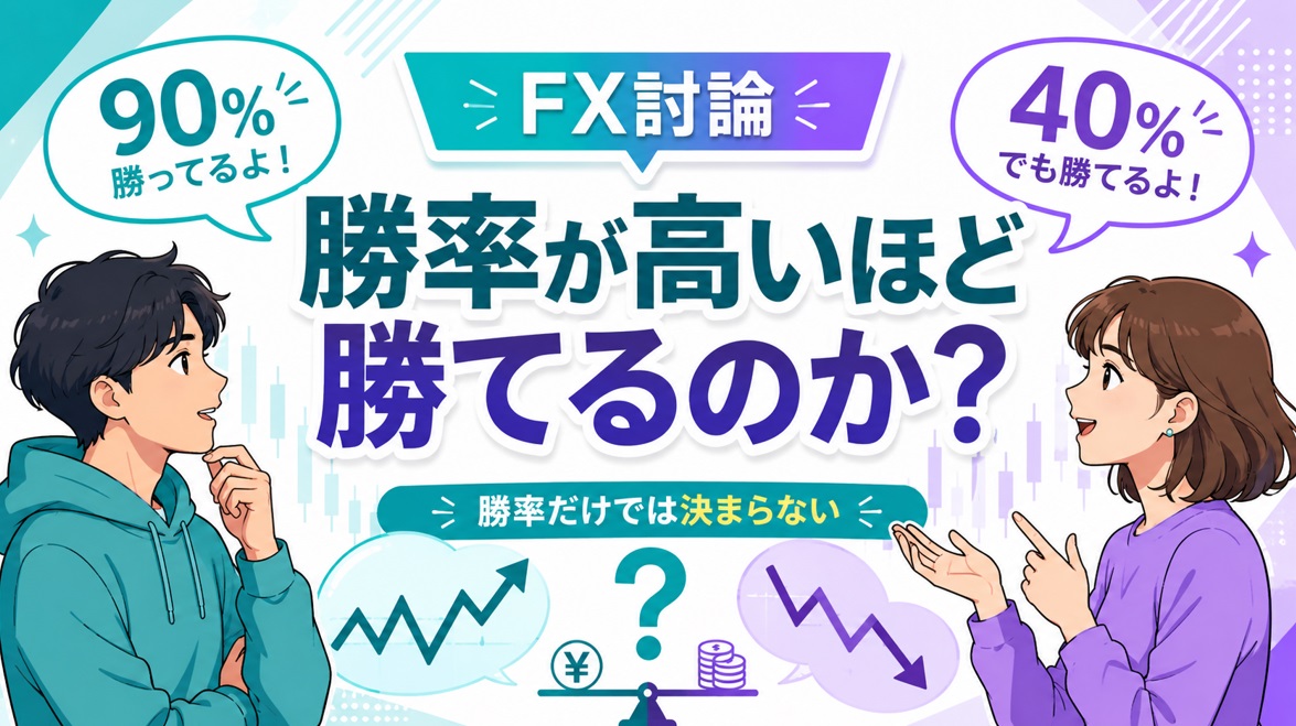 FXは勝率が高いほど勝てる？勝率90％をめぐる男女の妙な討論