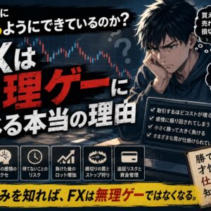 FXは負けるようにできている？無理ゲーに感じる本当の理由