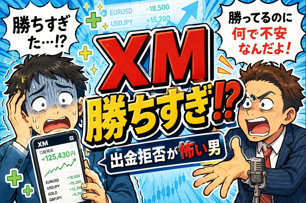 XMで勝ちすぎた男、出金拒否されるのが怖くて負けようとし始める