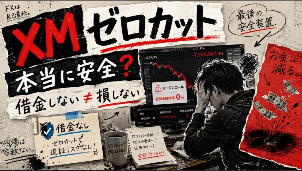XMのゼロカットは本当に安全？借金しないことと損しないことは別です