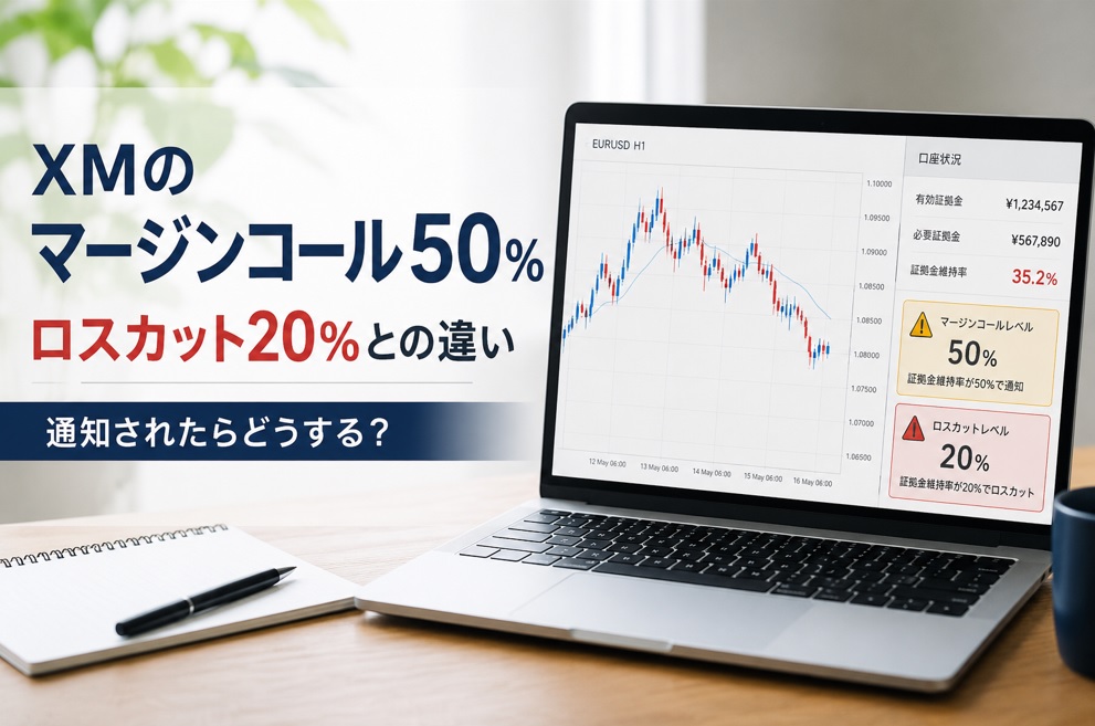 XMのマージンコール50％とは？通知されたらどうする？ロスカット20％との違い