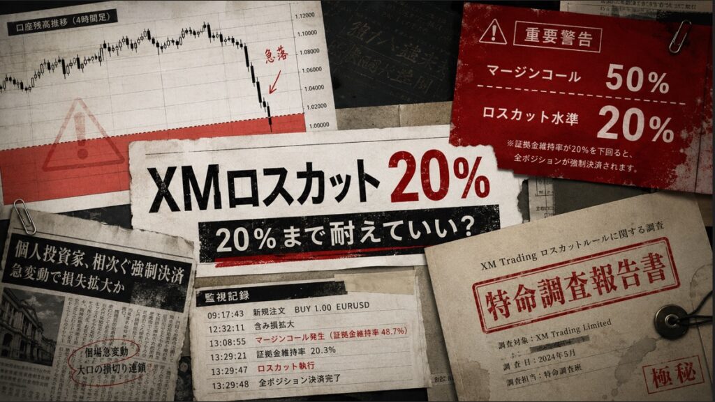 XMのロスカット20％は安心？ギリギリまで耐えていい数字ではありません