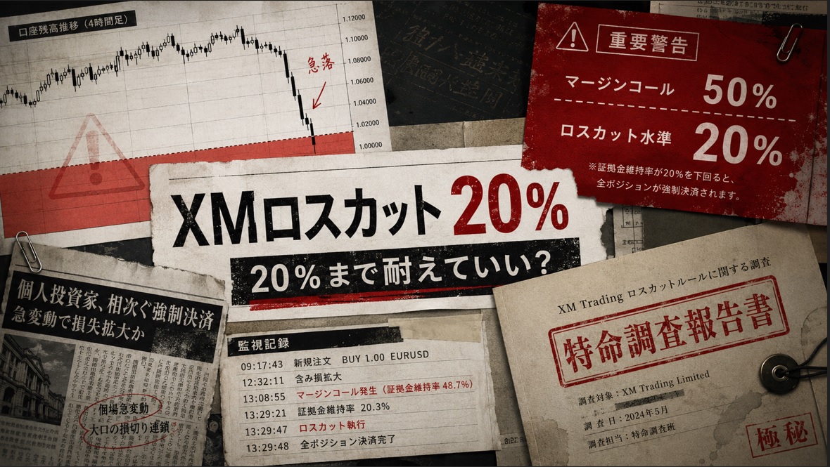 XMのロスカット20％は安心？ギリギリまで耐えていい数字ではありません