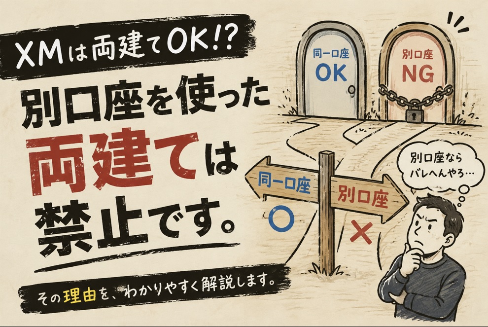 XMの両建ては禁止？同一口座はOKでも複数口座ではダメな理由