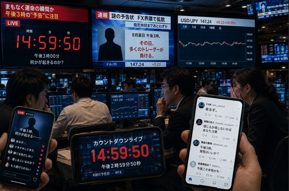 「その日、多くのトレーダーが負ける」――差出人不明の予告状が届いたのカウントダウンライブ画像