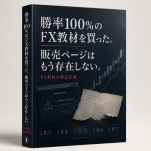 勝率100％のFX教材を買った。販売ページはもう存在しない。