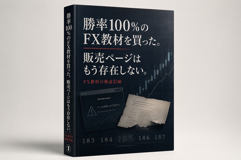 勝率100％のFX教材を買った。販売ページはもう存在しない。