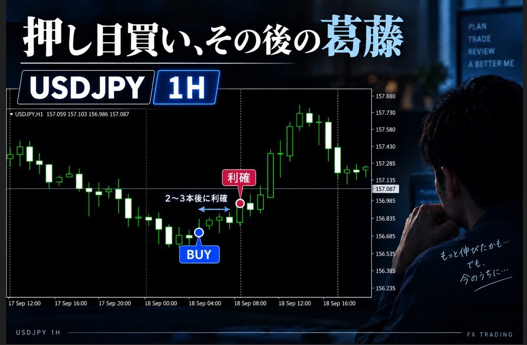 FXの押し目買いを実践_ドル円を実際にロングして分かった利確の難しさ_アイキャッチ画像