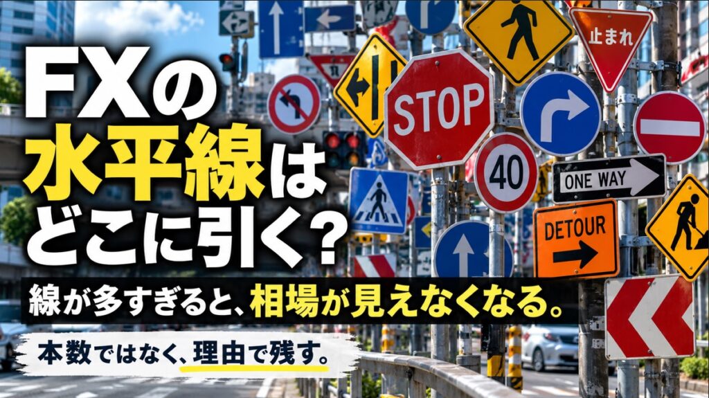 FXの水平線はどこに引く？何本も引くほどチャートが分からなくなる理由
