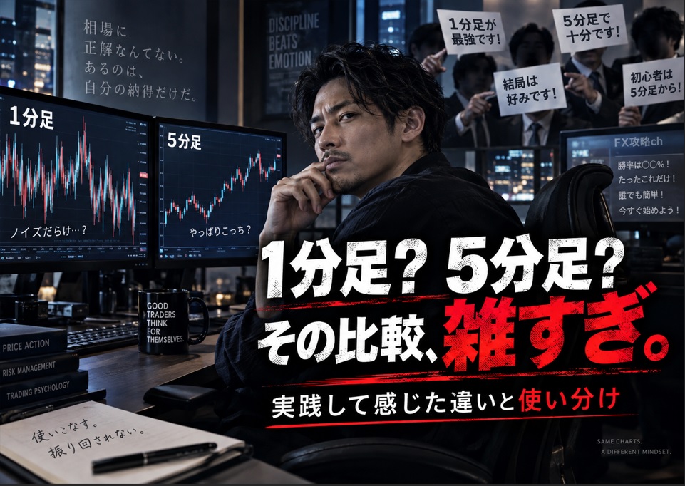 FXスキャルピングは1分足と5分足どっち？実践して感じた違いと使い分け