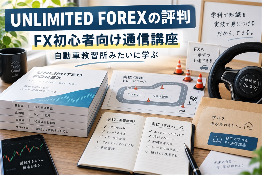 UNLIMITED FOREXの評判は？FX初心者向け通信講座の内容・返金保証を検証