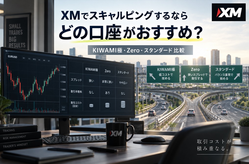 XMでスキャルピングするならどの口座がおすすめ？KIWAMI極・Zero・スタンダードを比較