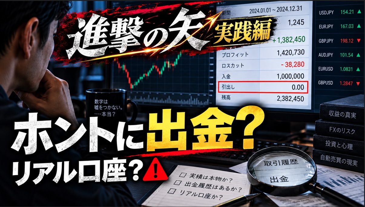 進撃の矢実践編の評判・口コミを検証_「131万ドル出金」の実績も確認
