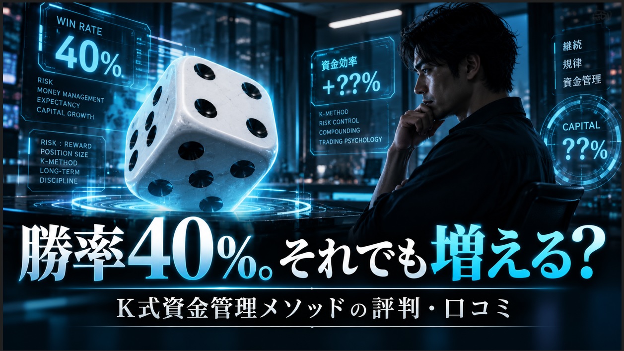 K式資金管理メソッドの評判・口コミを検証_勝率40％台でも資金は増えるのか？